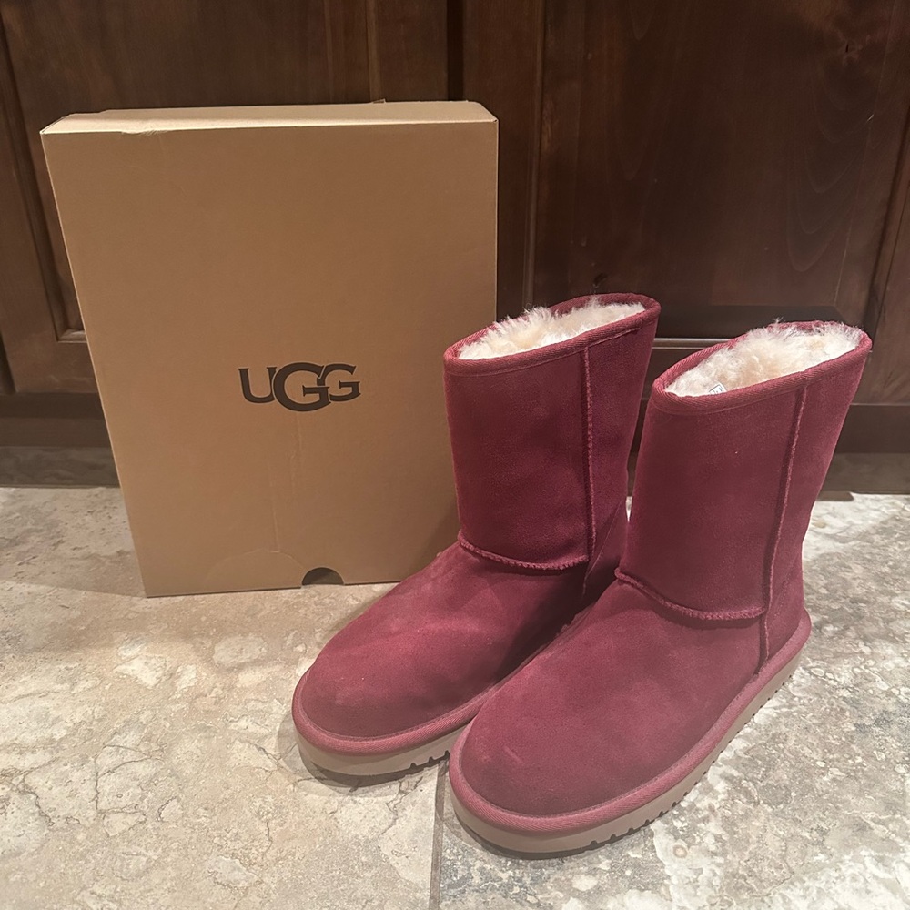 UGG Koolaburra Burgundy Shearling Boots
